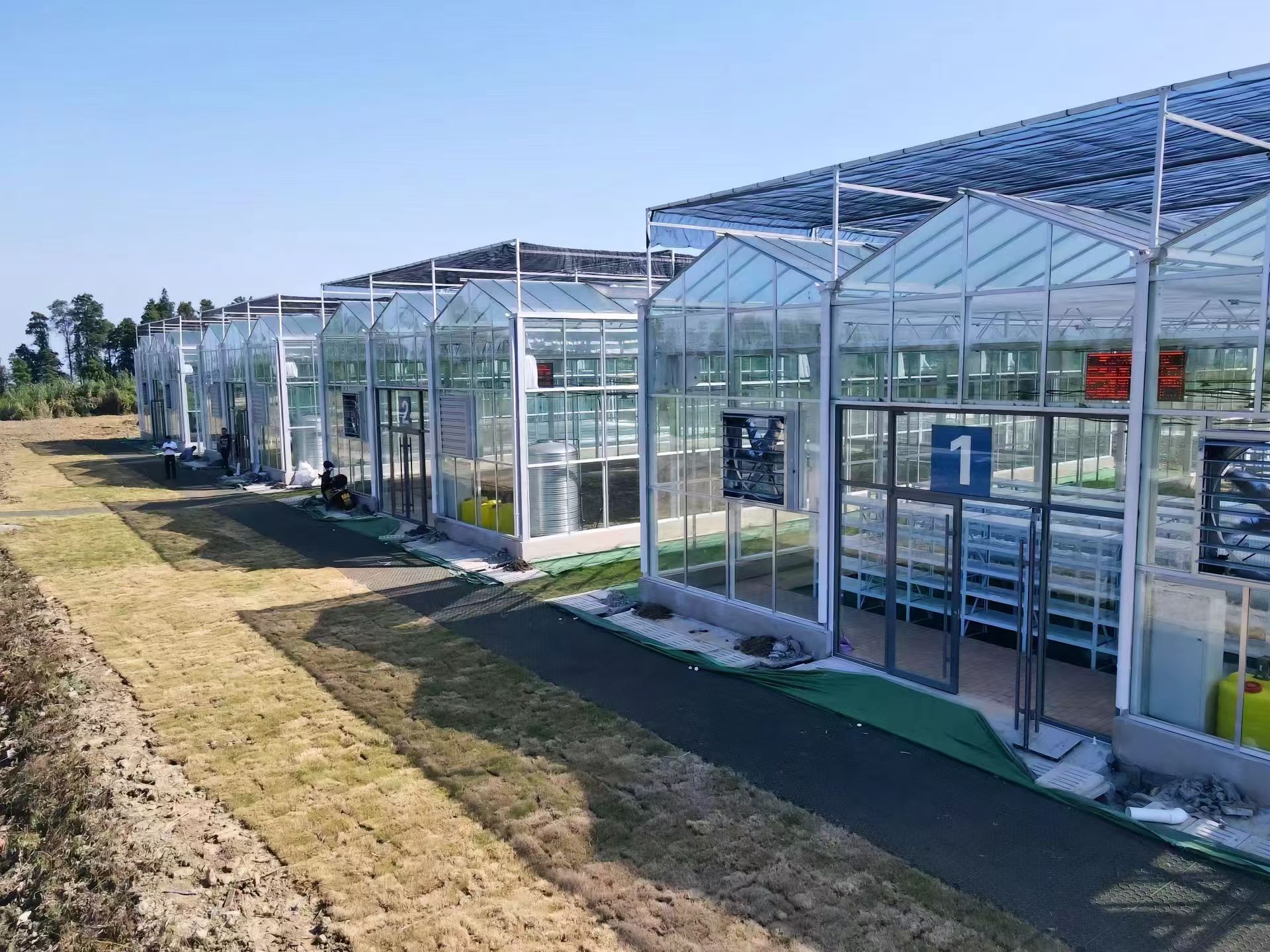 忻州五台彩钢种植棚、养殖大棚现场搭建